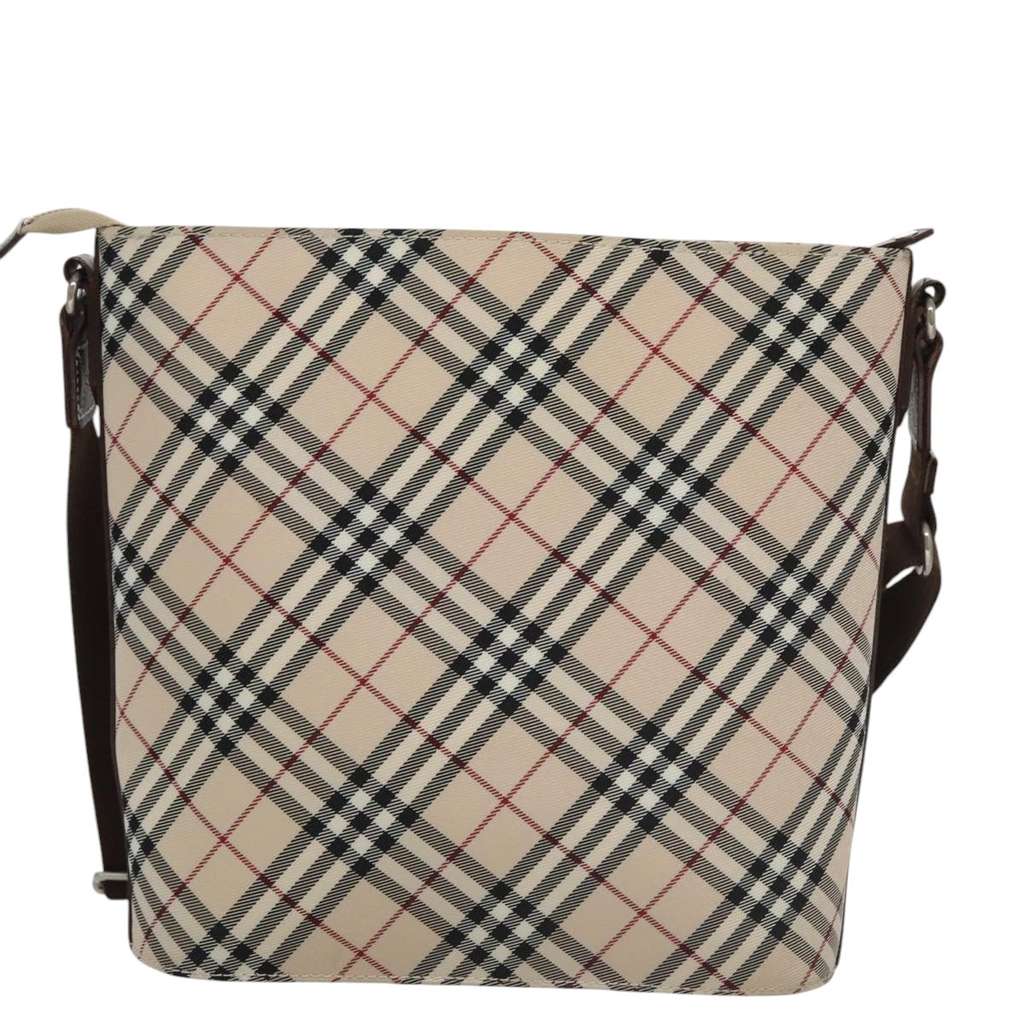Burberry Nova check Shoulder bag Beige Canvas Good condition - Back View