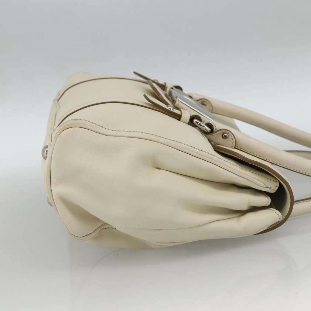 Salvatore Ferragamo Vintage Handbag White Leather Good condition - Model View