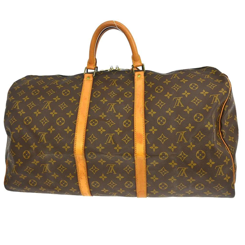 Louis Vuitton Keepall Bag Brown Canvas Good condition - Back View