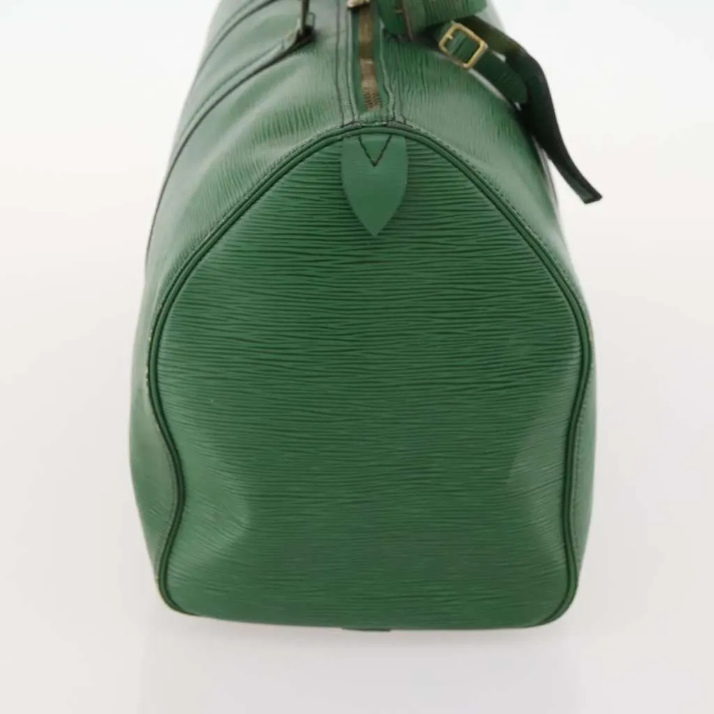 Louis Vuitton Keepall Bag Green Leather Fair - Model View