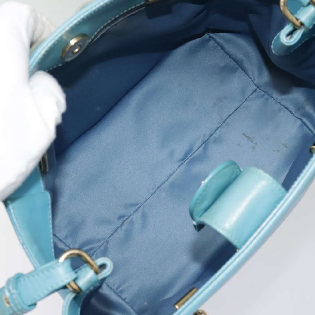 Salvatore Ferragamo Vara Handbag Blue Leather Very good condition - Box View