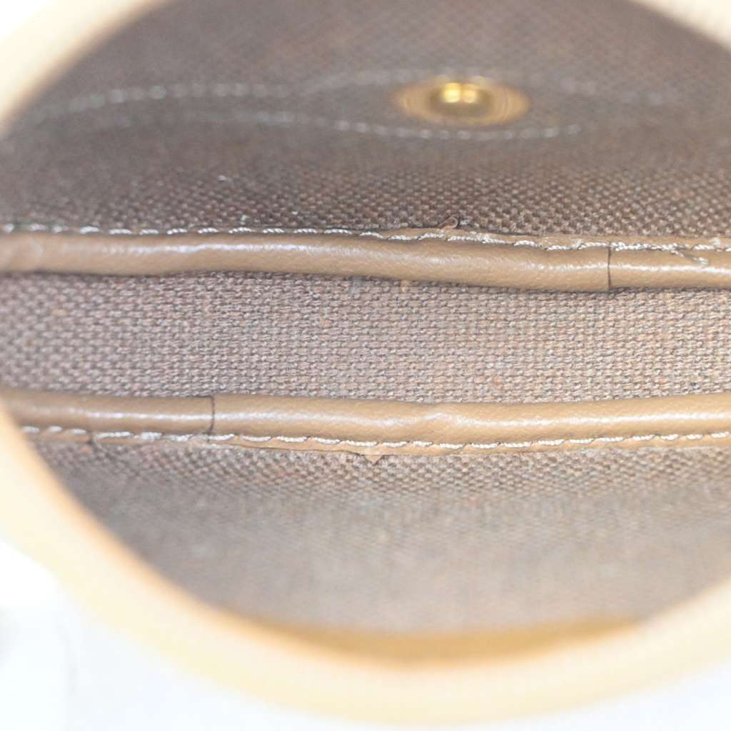 Christian Dior Honeycomb Zip Coin Purse Beige Canvas Very good condition - Box View