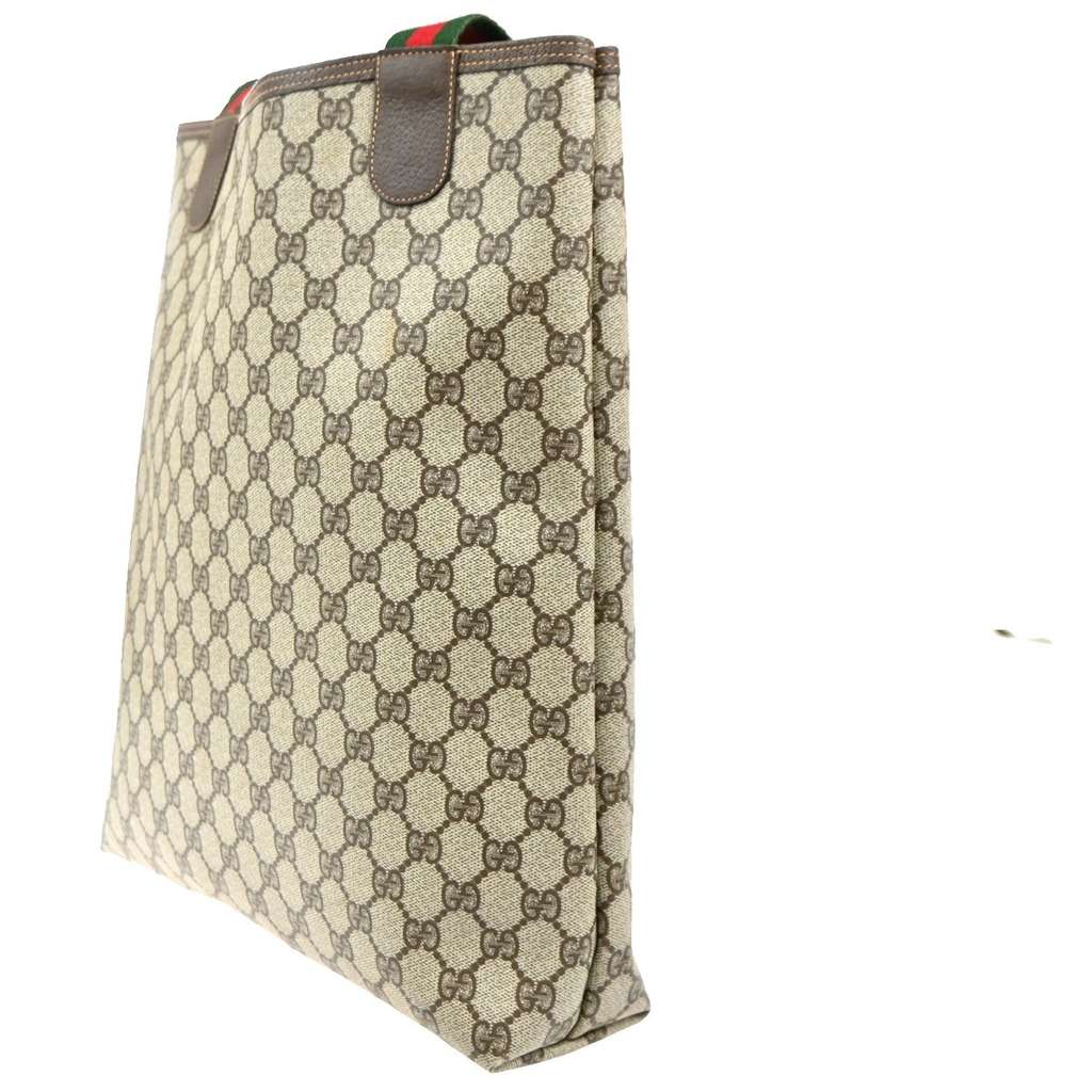 Gucci Vintage Web Strap Tote Beige Very good condition - Model View