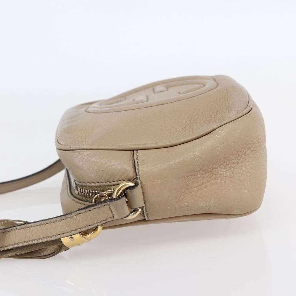 Gucci Soho Disco Crossbody Bag Beige Leather Good condition - Inside View