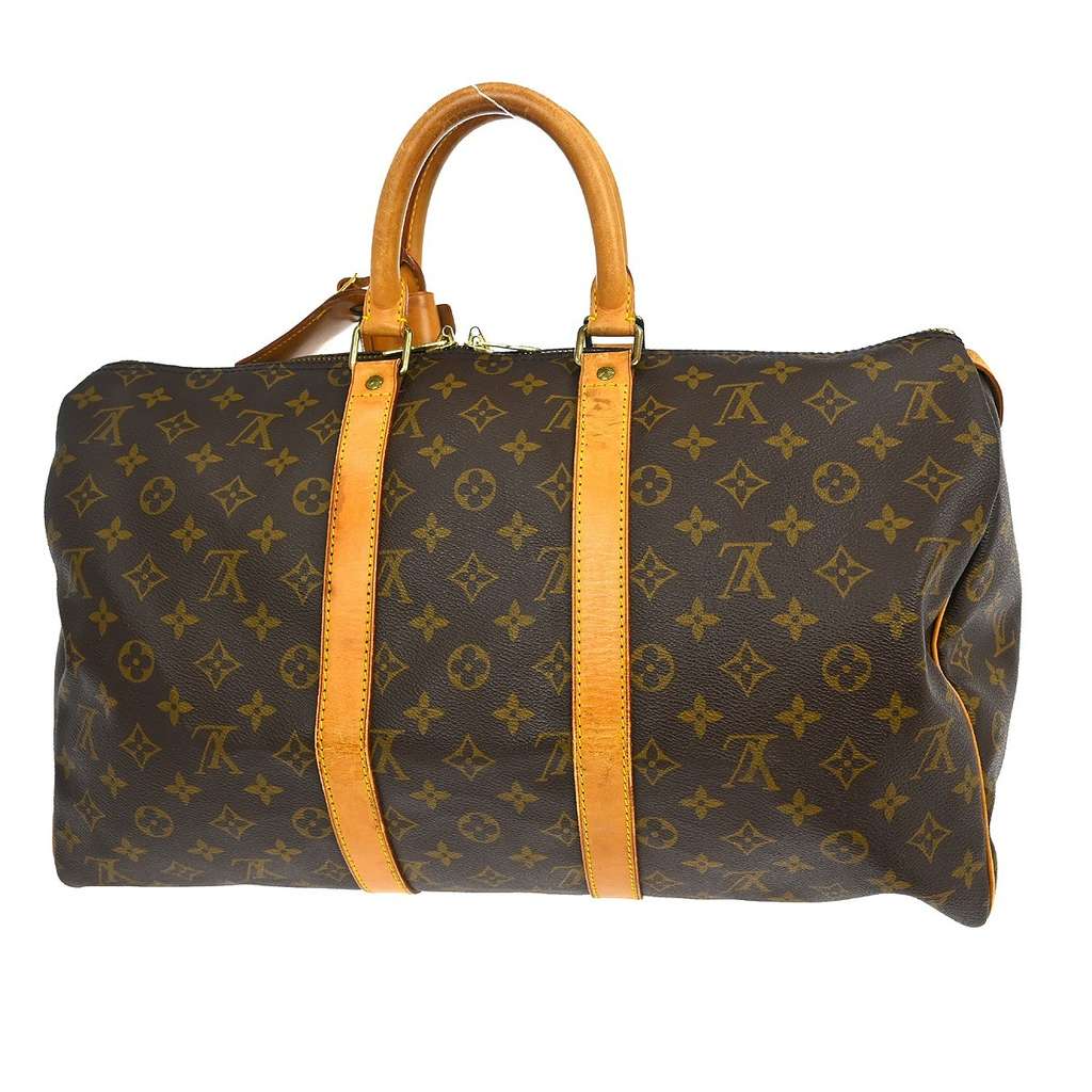 Louis Vuitton Keepall Bag Brown Canvas Good condition - Back View