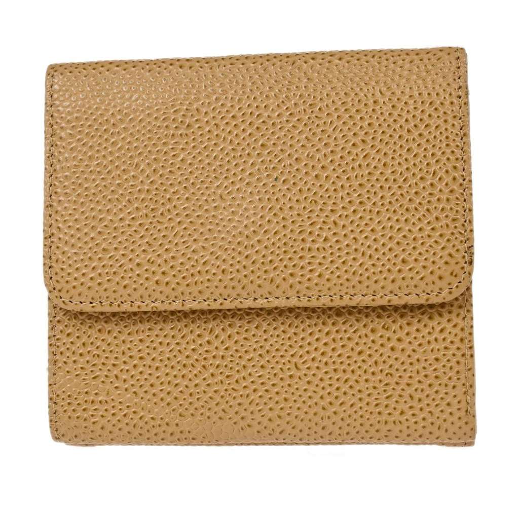 Chanel Vintage Timeless CC Bifold Wallet Beige Leather Very good condition - Back View