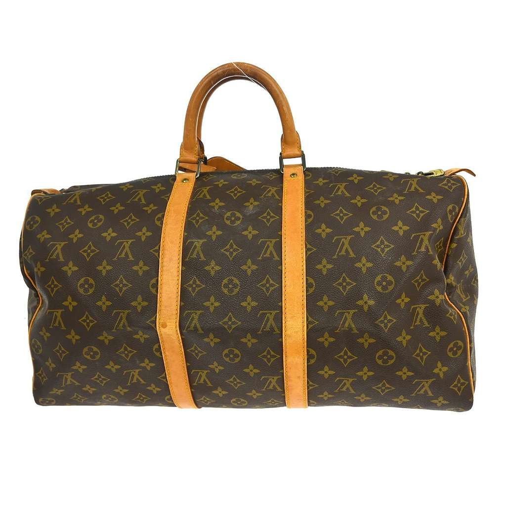Louis Vuitton Keepall Bag Brown Canvas Good condition - Back View