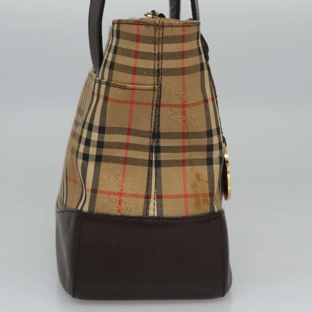 Burberry Nova Check Handbag Beige Canvas Good condition - Model View