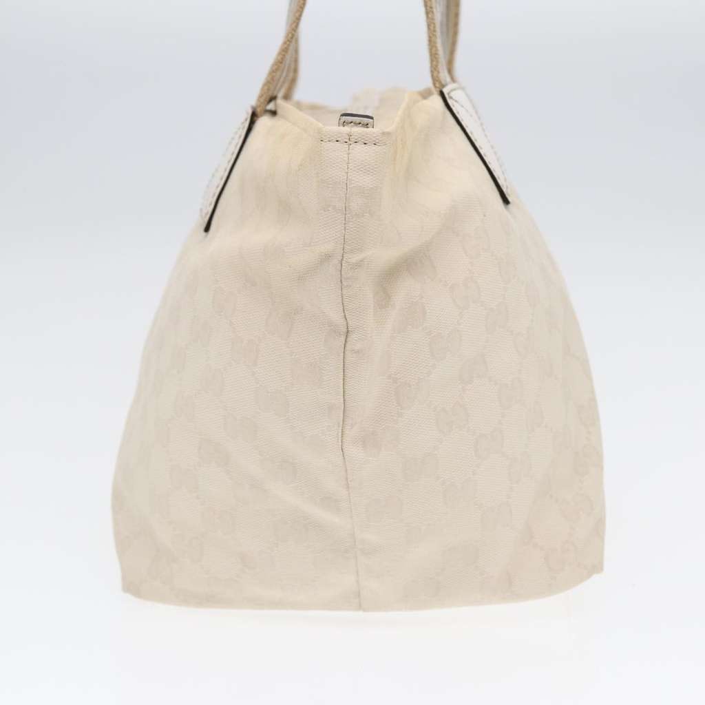 Gucci Web Zip Tote Beige Canvas Very good condition - Model View