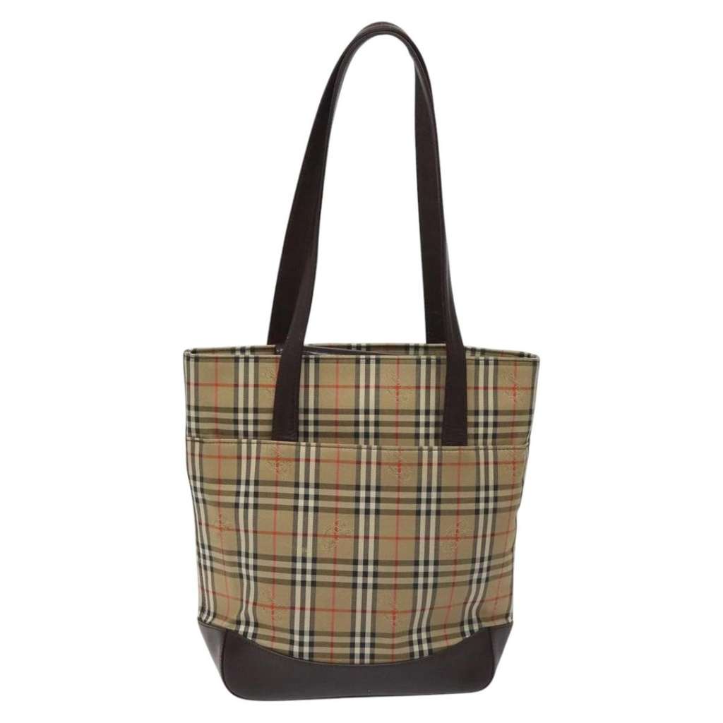 Burberry Nova Check Tote Beige Canvas Good condition - Back View