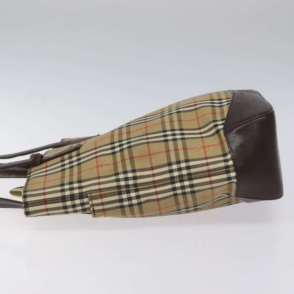 Burberry Nova Check Tote Beige Canvas Good condition - Model View
