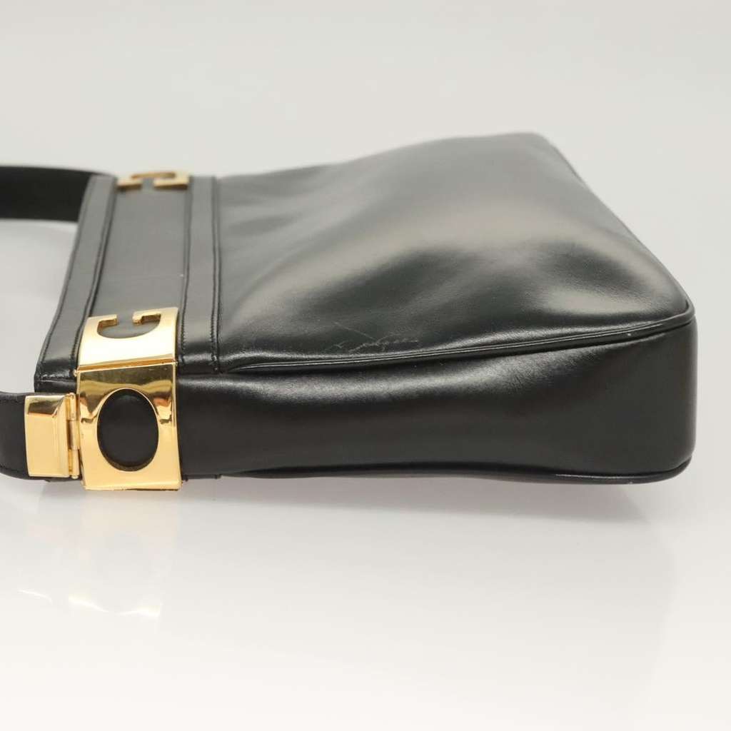 Gucci Vintage Shoulder Bag Black Leather Very good condition - Model View