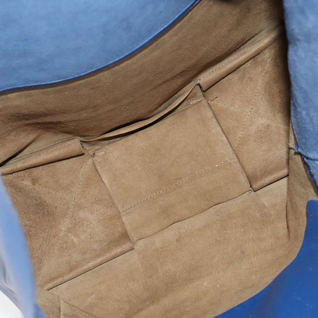 Celine Vertical Cabas Tote Blue Leather Very good condition - Box View