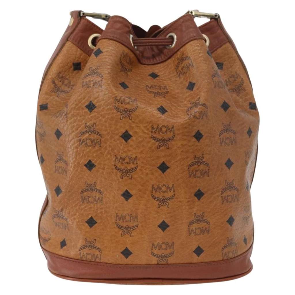 Mcm Visetos Shoulder bag Brown Canvas Very good condition - Back View