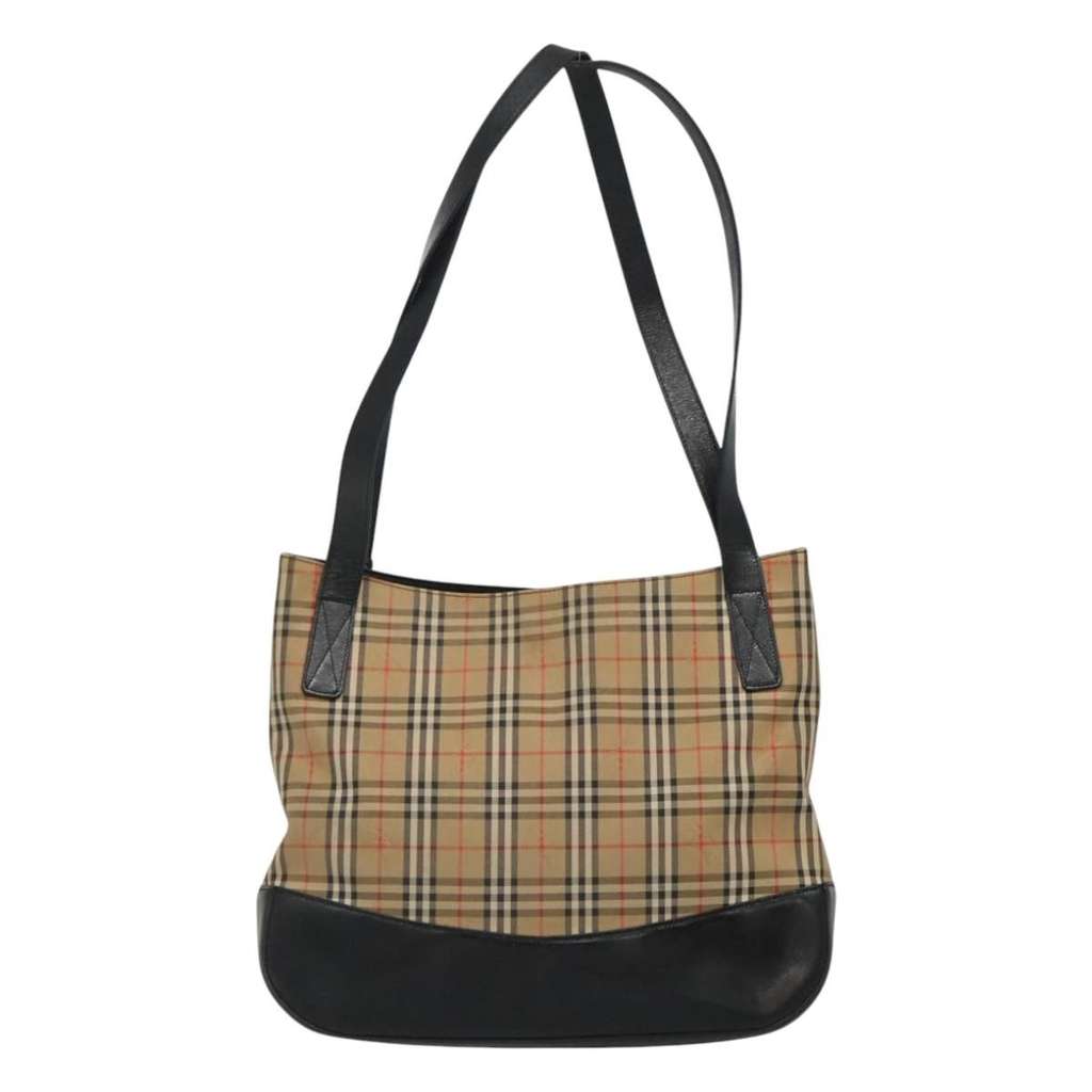 Burberry Nova Check Tote Beige Canvas Good condition - Back View