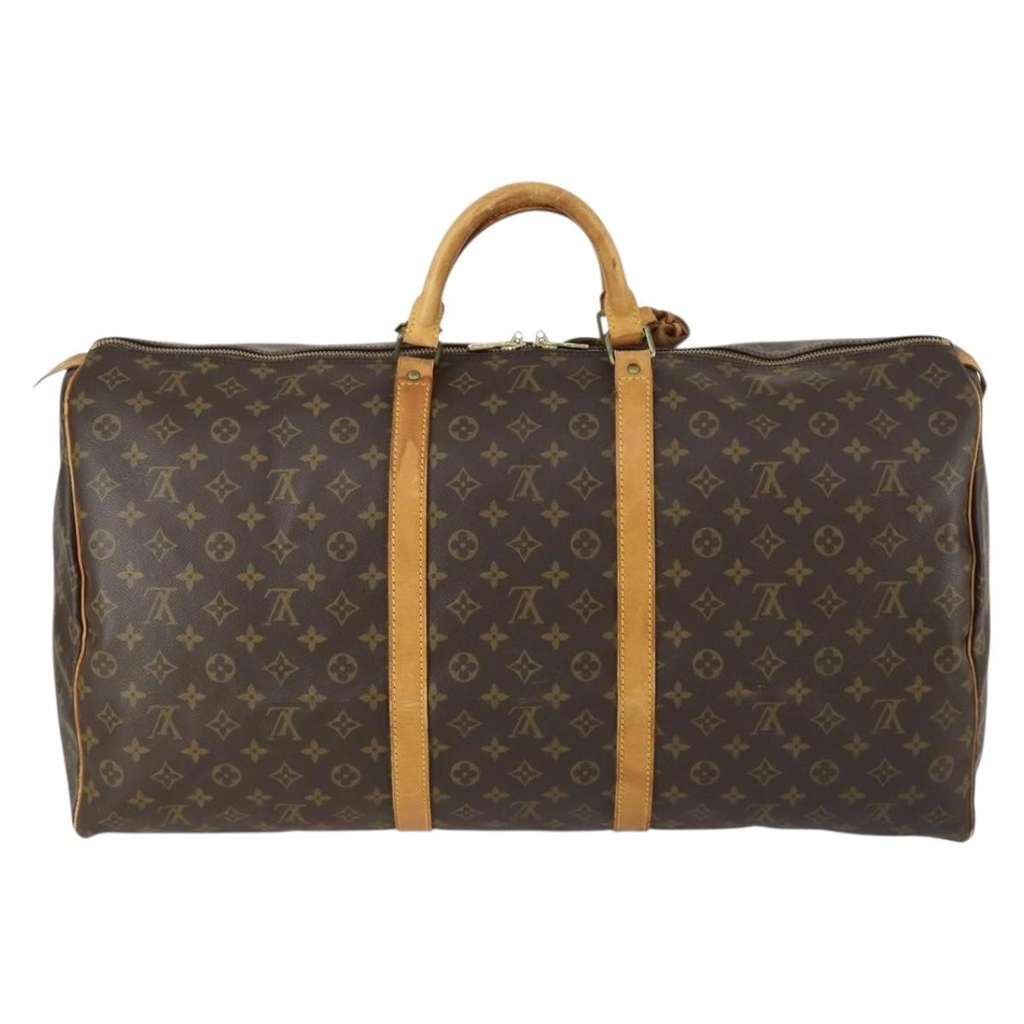 Louis Vuitton Keepall Bag Brown Canvas Good condition - Back View