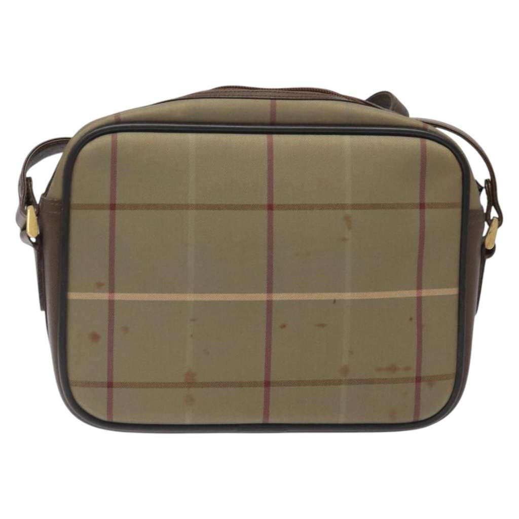 Burberry Nova check Shoulder bag Beige Canvas Good condition - Back View