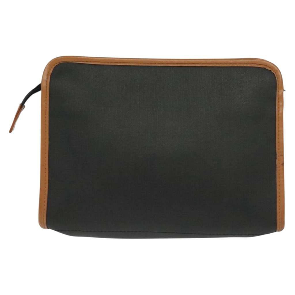Christian Dior CD Zip Pouch Black Canvas Very good condition - Back View