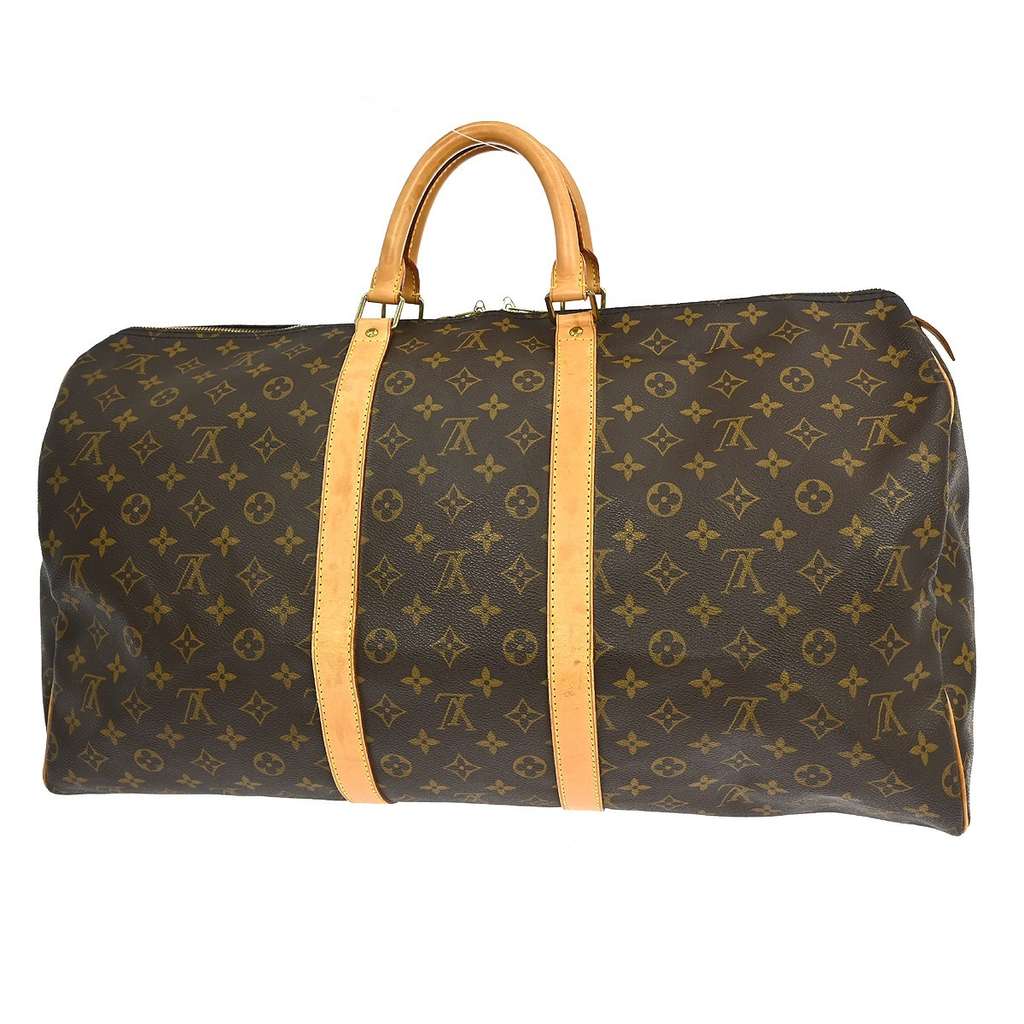 Louis Vuitton Keepall Bag Brown Canvas Very good condition - Back View