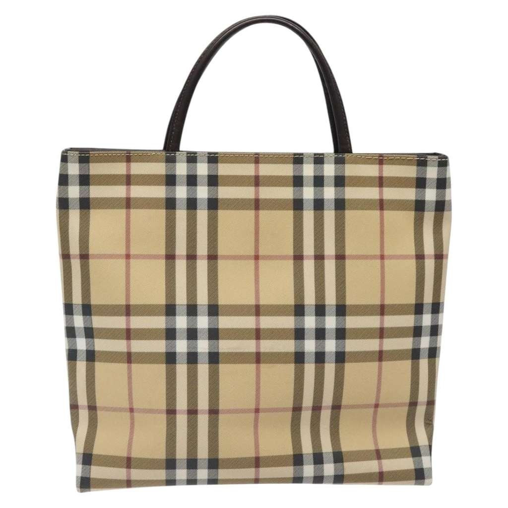 Burberry Nova Check Tote Beige Canvas Good condition - Back View