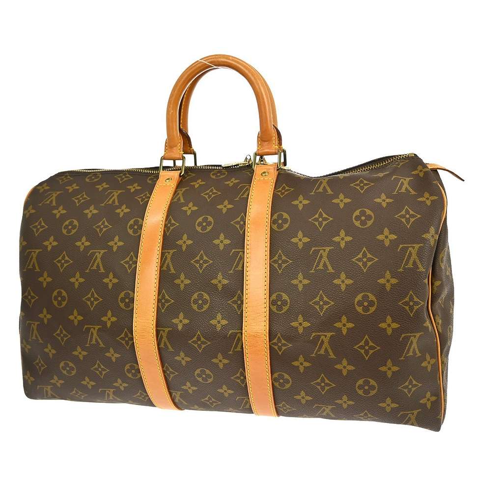 Louis Vuitton Keepall Bag Brown Canvas Very good condition - Back View
