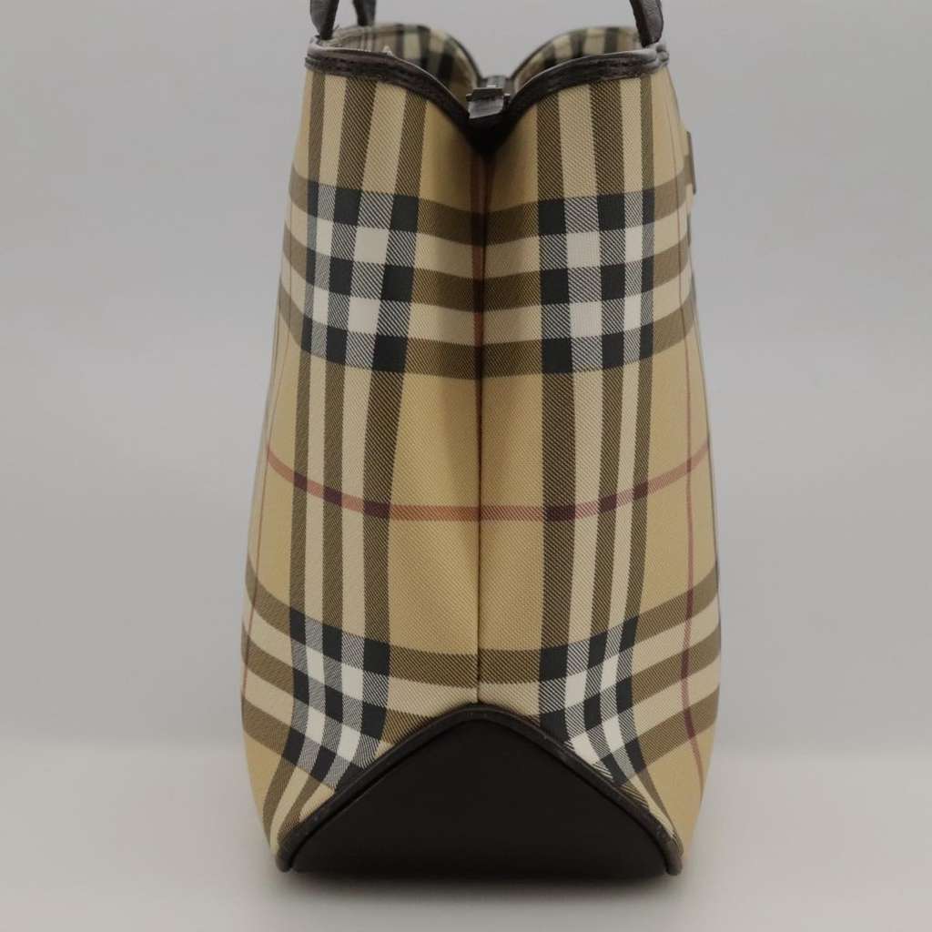 Burberry Nova Check Handbag Beige Canvas Good condition - Model View