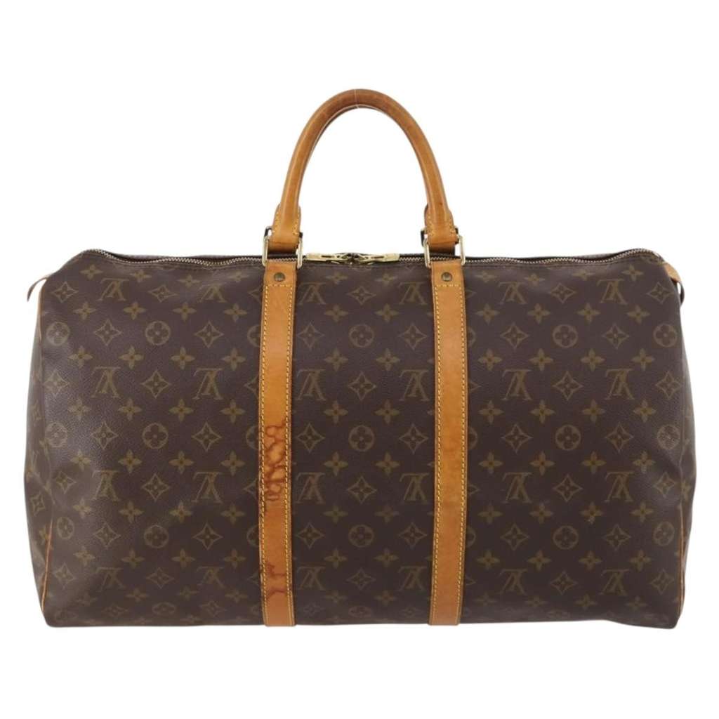 Louis Vuitton Keepall Bag Brown Canvas Good condition - Back View