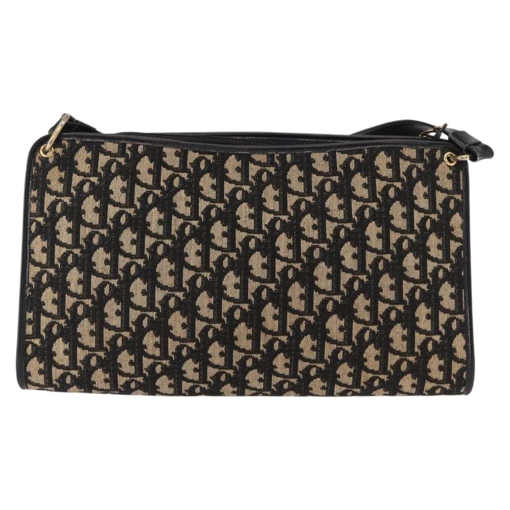 Christian Dior Vintage CD trotter Shoulder bag Black Canvas Very good condition - Back View