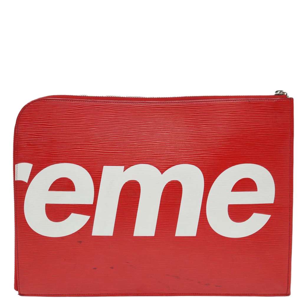 Louis Vuitton Pochette Jour Red Leather Very good condition - Back View