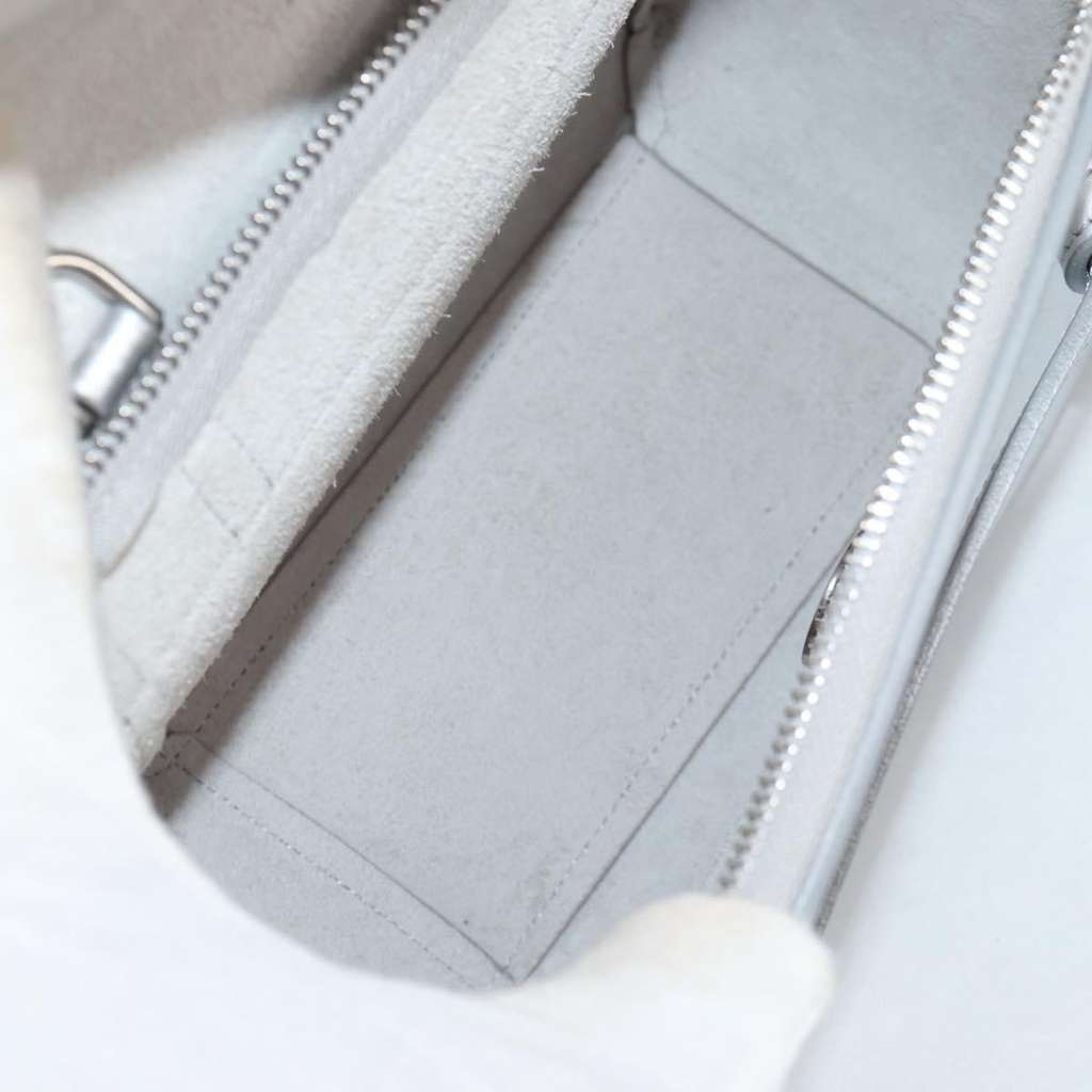 Celine Belt Bag Silver Leather Very good condition - Box View
