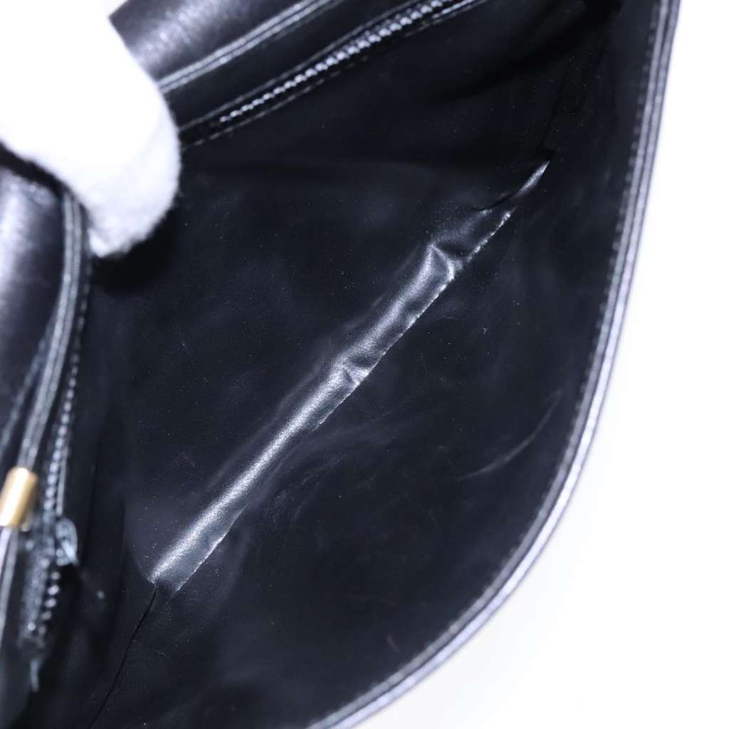 Celine Vintage Shoulder Bag Black Leather Good condition - Box View