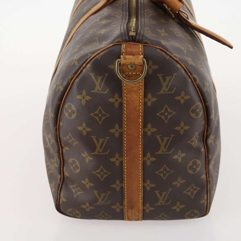 Louis Vuitton Keepall Bandouliere Bag Brown Canvas Good condition - Model View