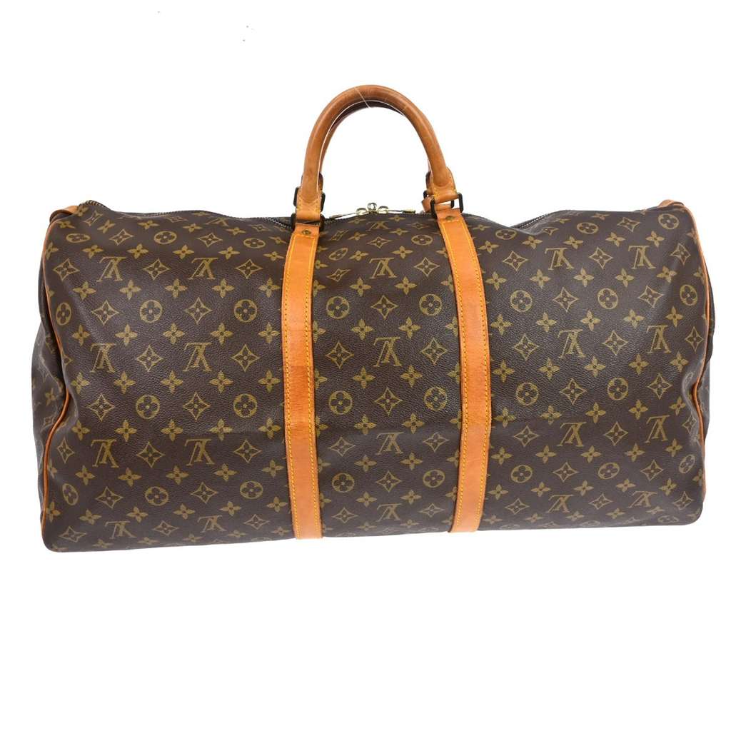 Louis Vuitton Keepall Bag Brown Canvas Very good condition - Back View