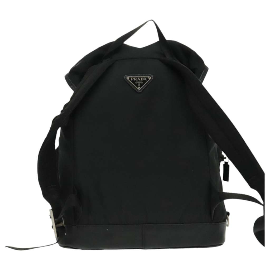 Prada Double Front Pocket Backpack Black Good condition - Back View