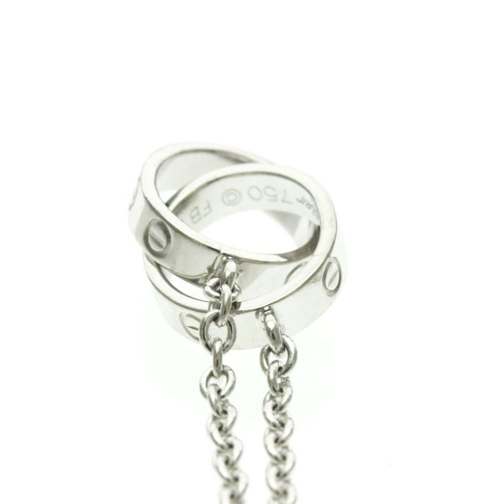 Cartier Love Interlocking Necklace Silver Very good condition - Box View