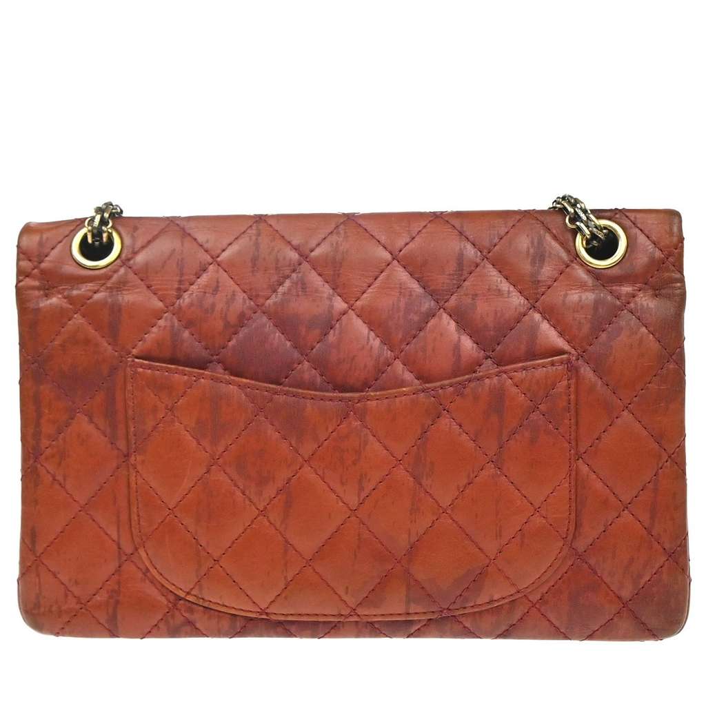 Chanel Paris-Shanghai Icons Reissue 2.55 Flap Bag Brown Leather Very good condition - Back View