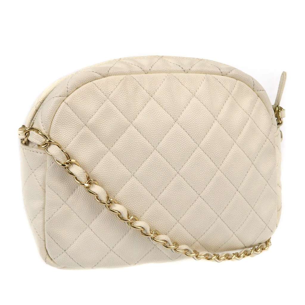 Chanel CC Day Camera Case White Leather Very good condition - Back View