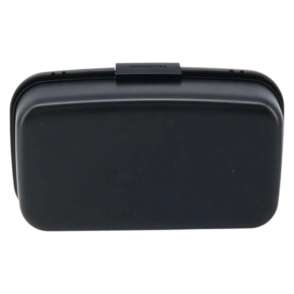 Balenciaga Logo Lunch Box Bag Black Plastic Good - Back View