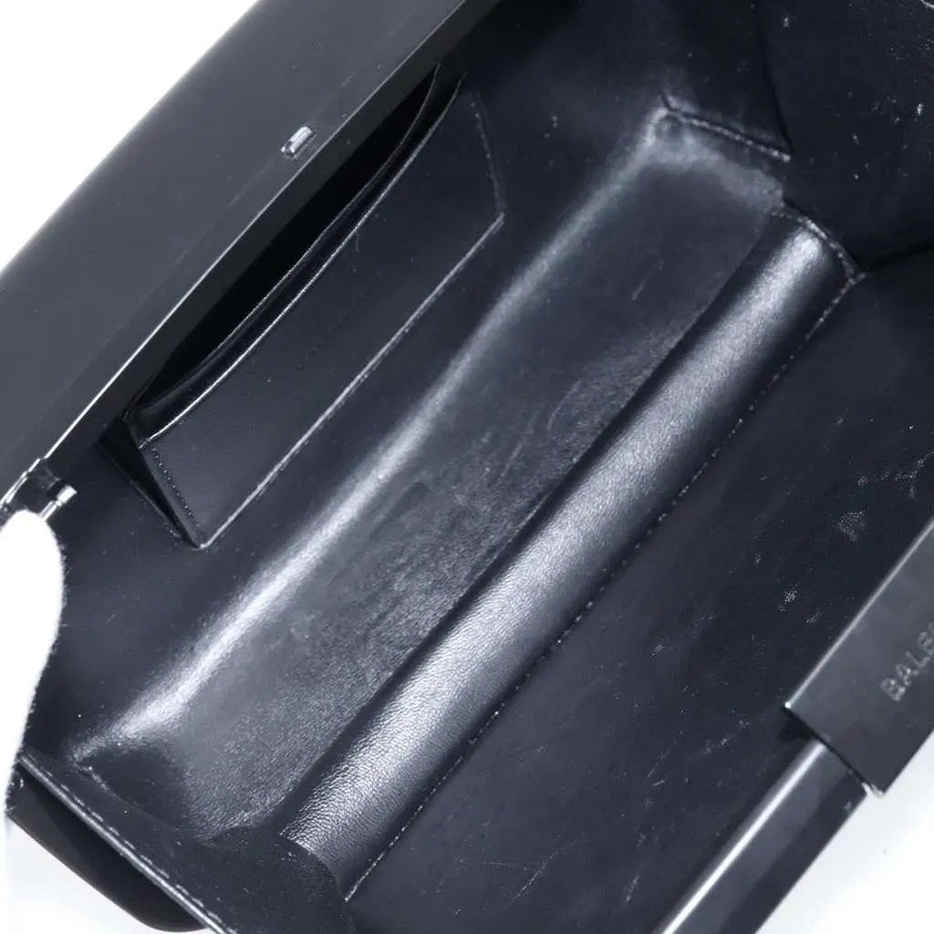 Balenciaga Logo Lunch Box Bag Black Plastic Good - Box View
