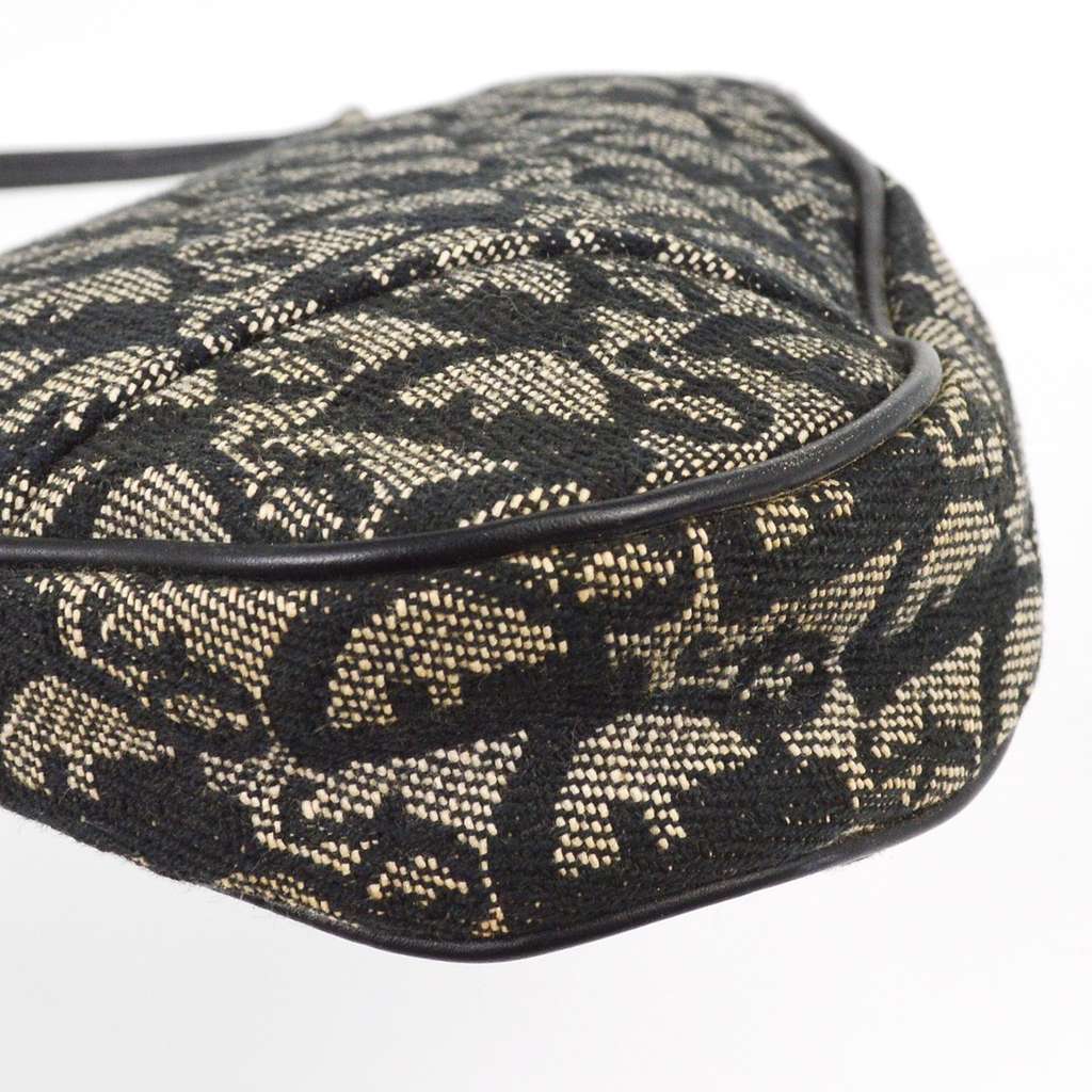 Christian Dior Vintage Saddle Bag Black Canvas Good condition - Box View