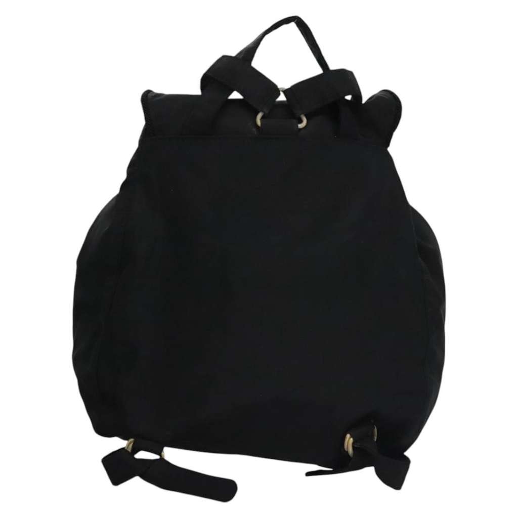 Prada Flap Drawstring Backpack Black Good condition - Back View