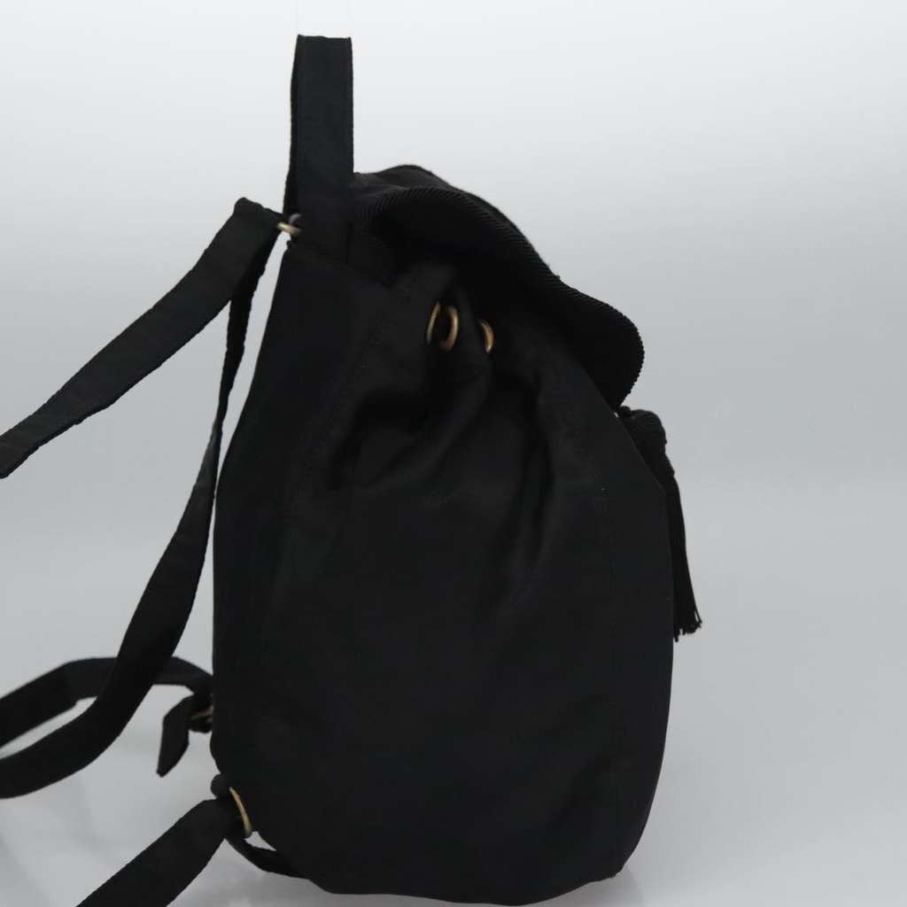 Prada Flap Drawstring Backpack Black Good condition - Model View