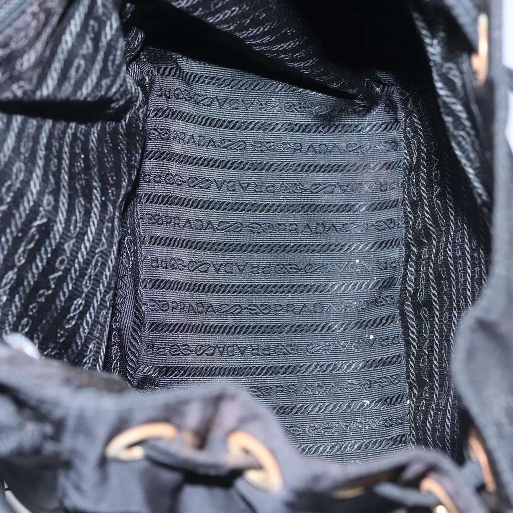Prada Flap Drawstring Backpack Black Good condition - Box View
