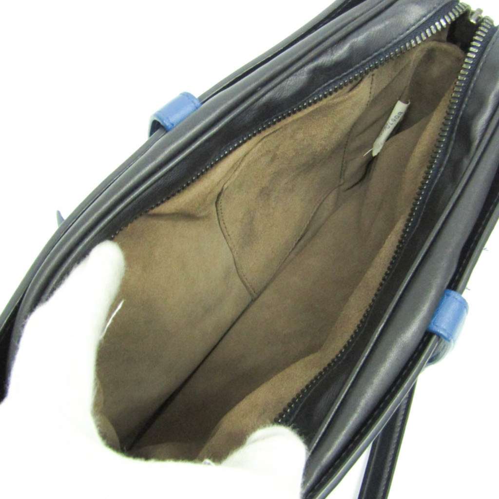 Bottega Veneta Belt Flap Camera Bag Navy Leather Very good condition - Inside View