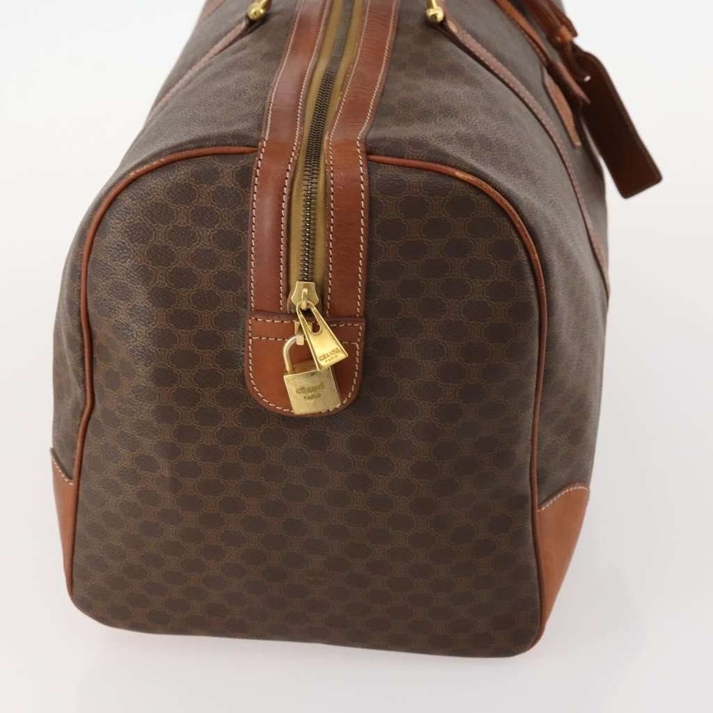 Celine Vintage Macadam Boston bag Brown Canvas Very good condition - Model View