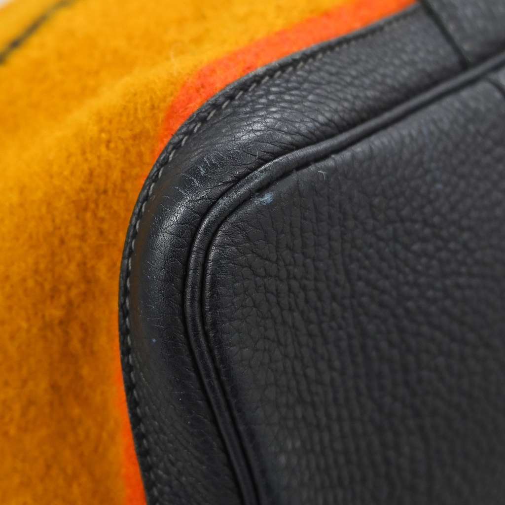 Hermès Garden Party Tote Brown Wool Very good condition - Model View