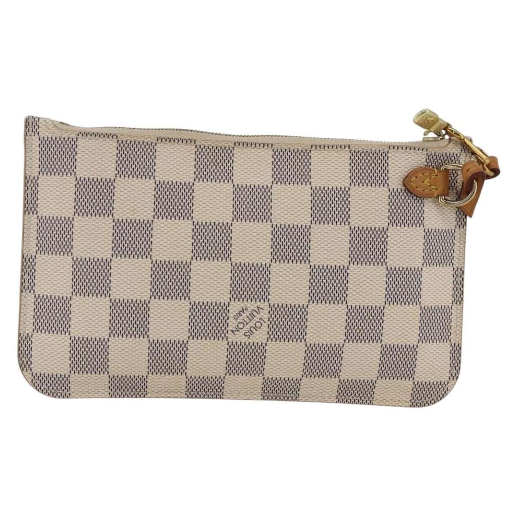 Louis Vuitton Neverfull Pochette White Canvas Very good condition - Back View