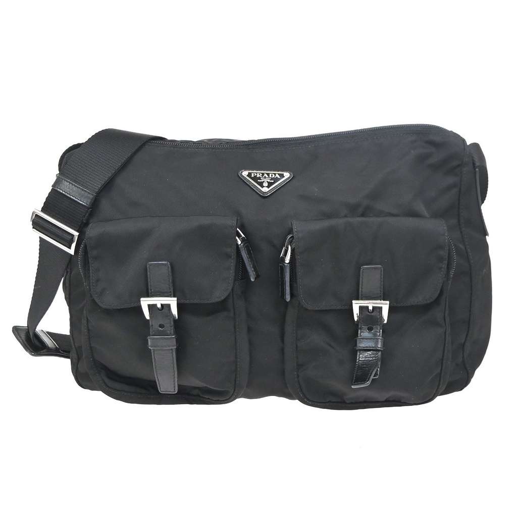 Prada Zip Buckle Messenger Bag