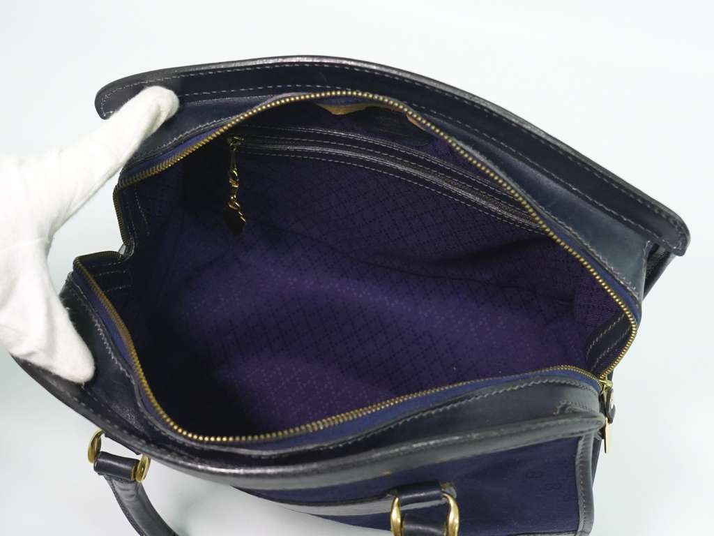 Gucci Micro GG supreme handbag Navy Canvas Very good condition - Inside View