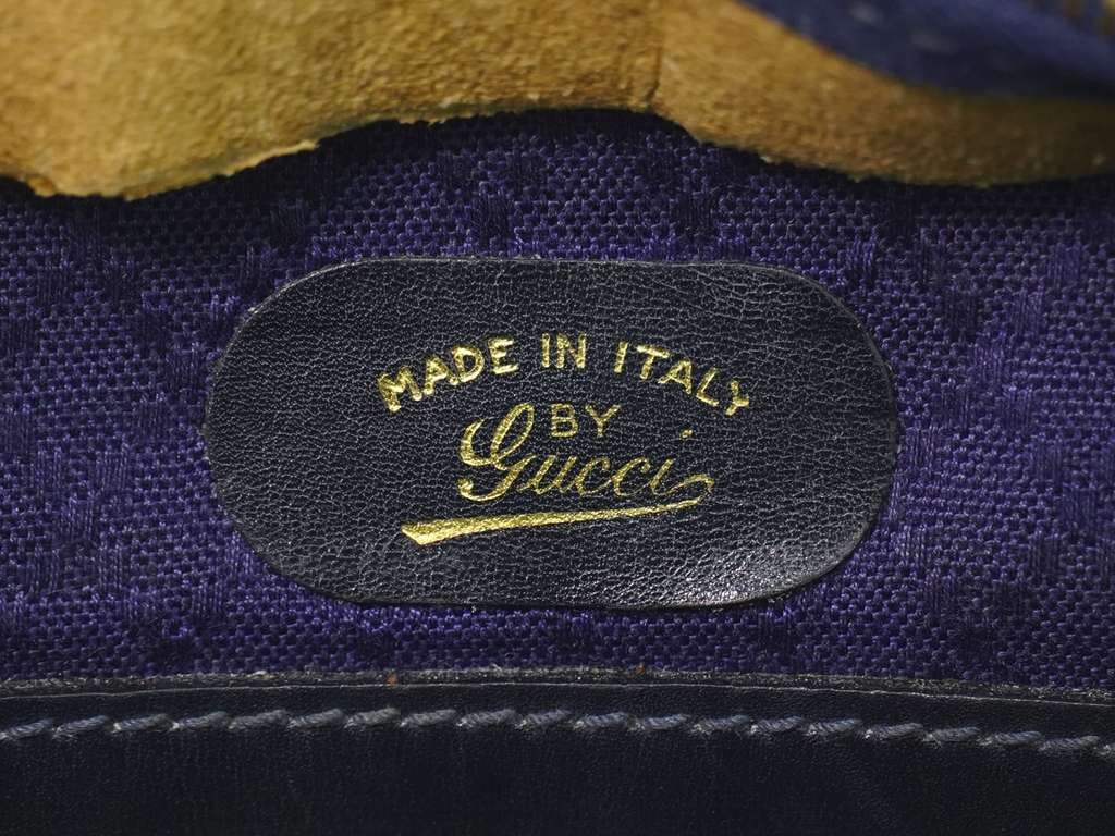 Gucci Micro GG supreme handbag Navy Canvas Very good condition - Model View